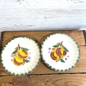 Vintage plates fruit southern potteries